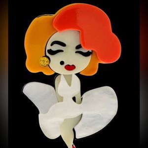 Marilyn Monroe acrylic Brooch